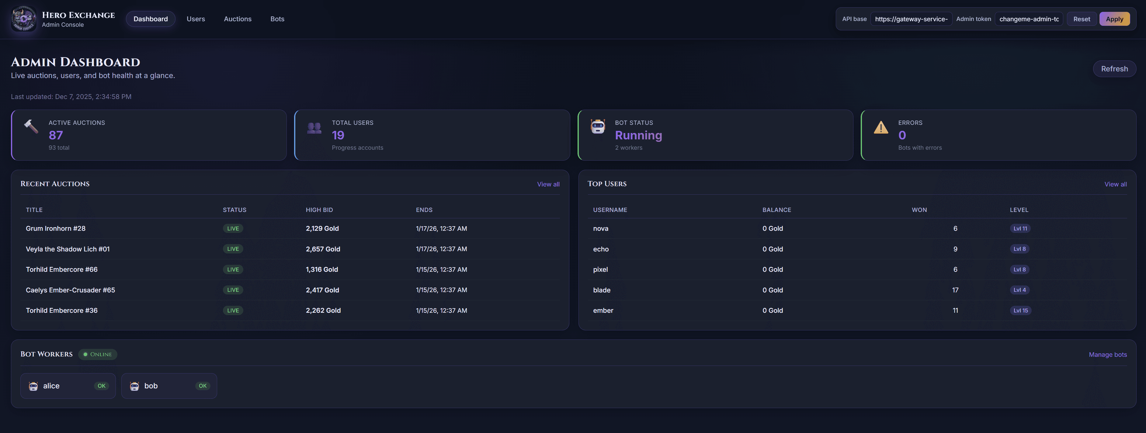 Hero Exchange Admin (2025)
